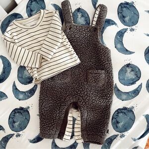 baby 0-6 month overall and shirt set